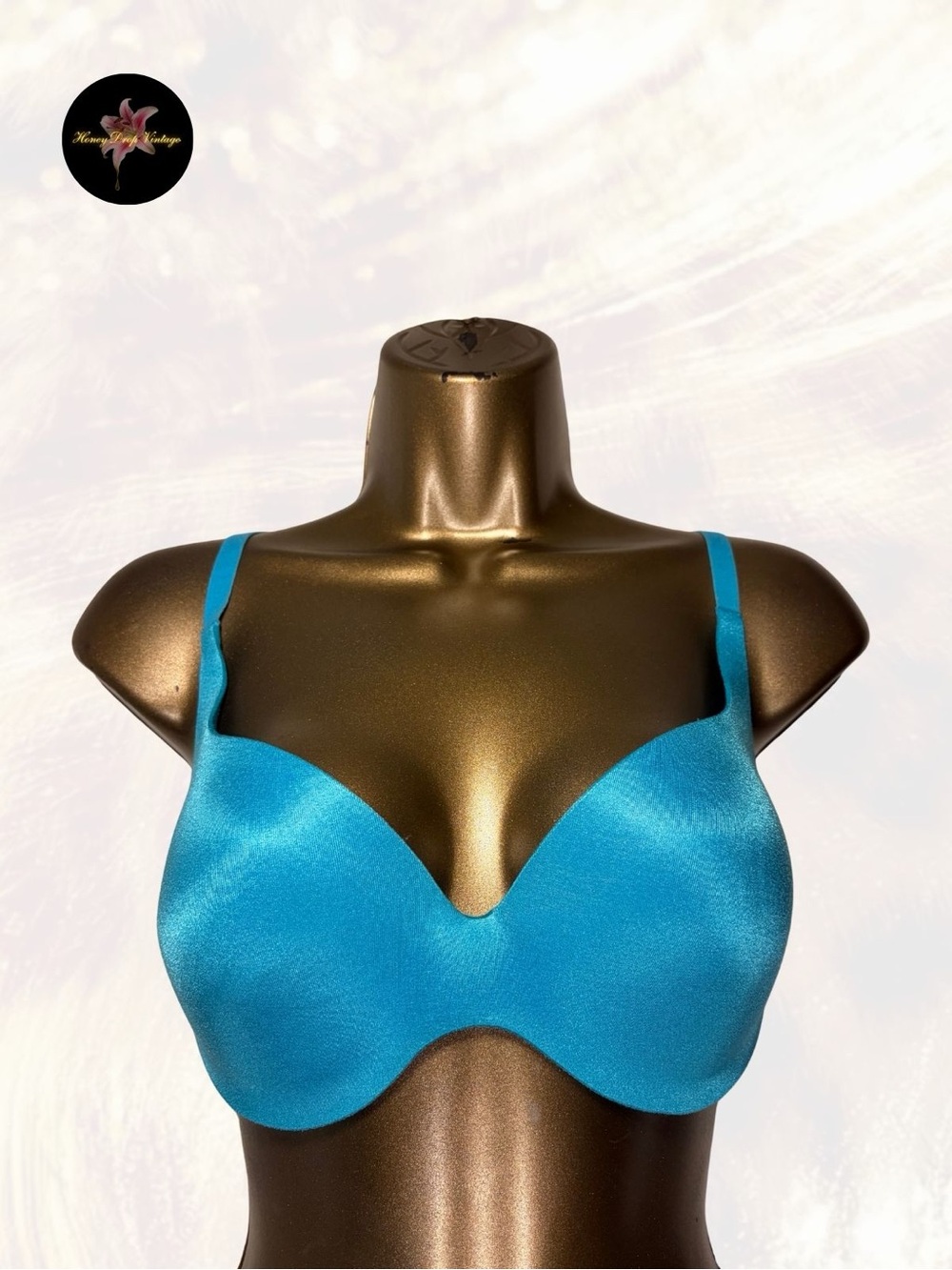 Victoria’s Secret Lined Demi Bra 34D | Turquoise Blue Smooth T-Shirt Bra